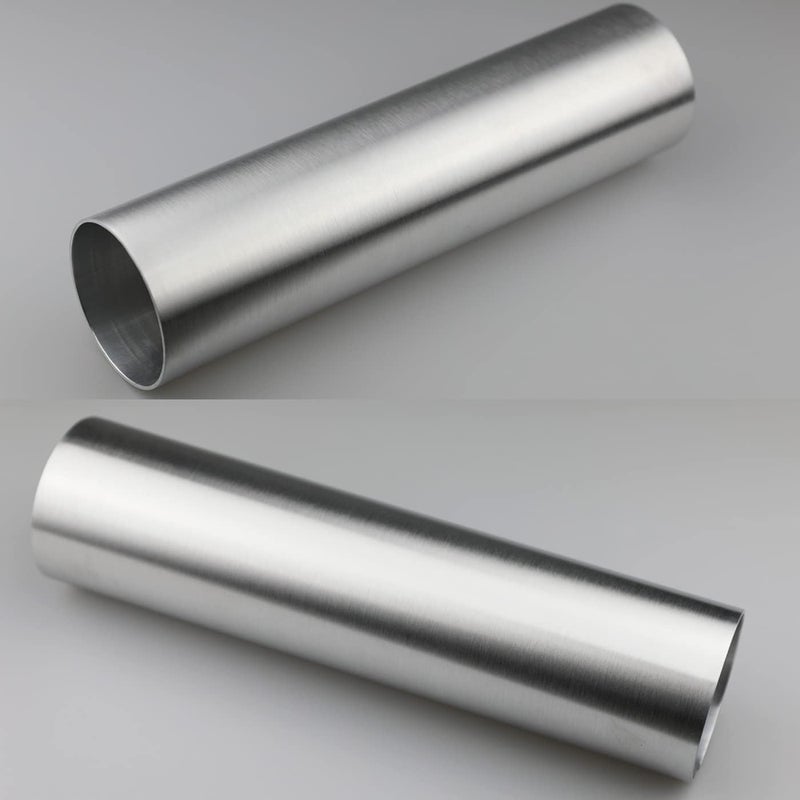 KRD PERFORMANCE 76mm(3") OD Straight 3 Inch Aluminum Intercooler Pipe Air Intake Tube, Length 11.8" (300mm), Brushed Finish - Image 2